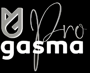 logo gasma pro blanco